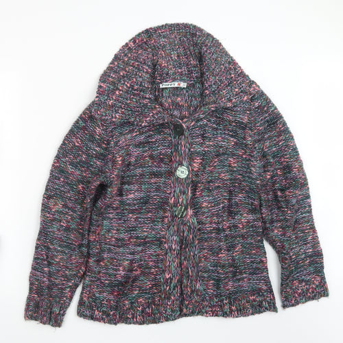 Poppy Womens Purple  Knit Cardigan Jumper Size 14