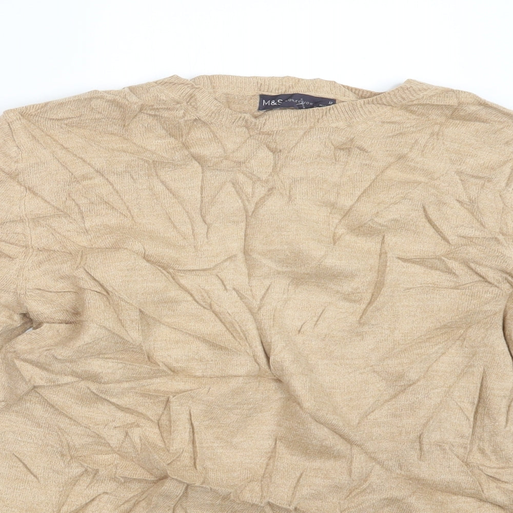 Marks and Spencer Womens Beige  Knit Pullover Jumper Size 12