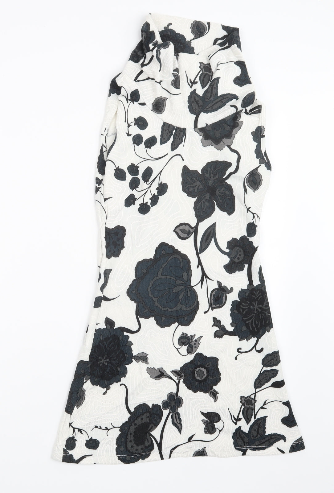 Quiz Womens Black Floral  Mini  Size 8