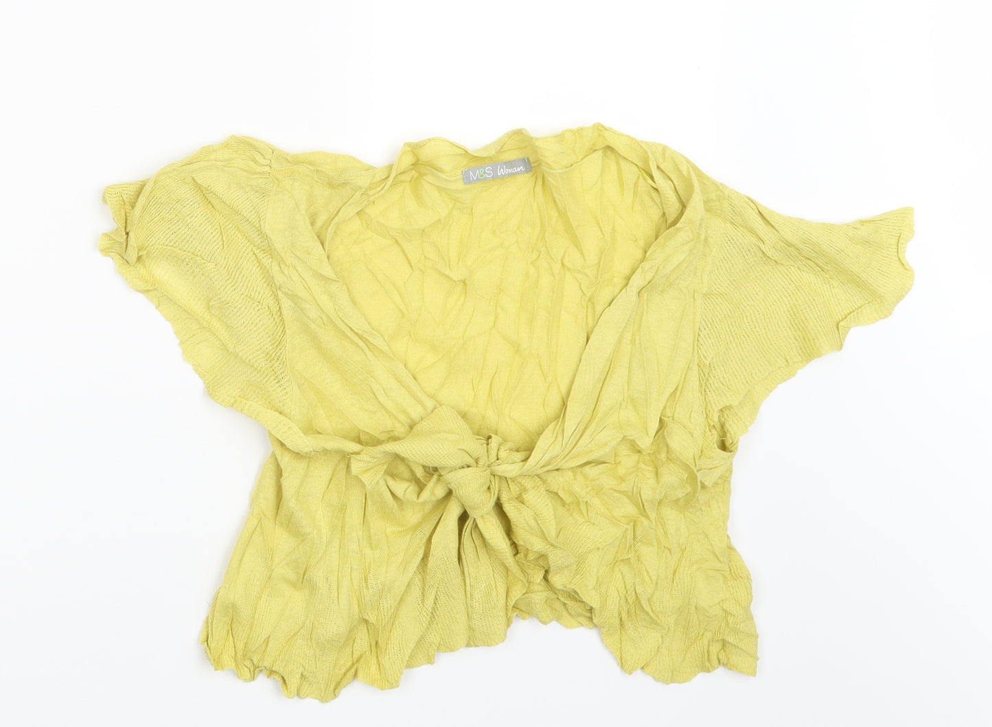 Marks and Spencer Womens Yellow   Cardigan Jumper Size 22