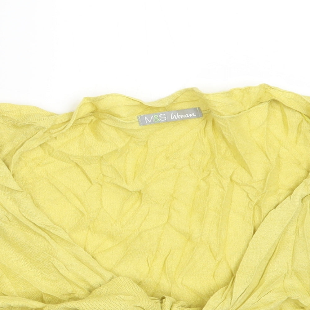 Marks and Spencer Womens Yellow   Cardigan Jumper Size 22