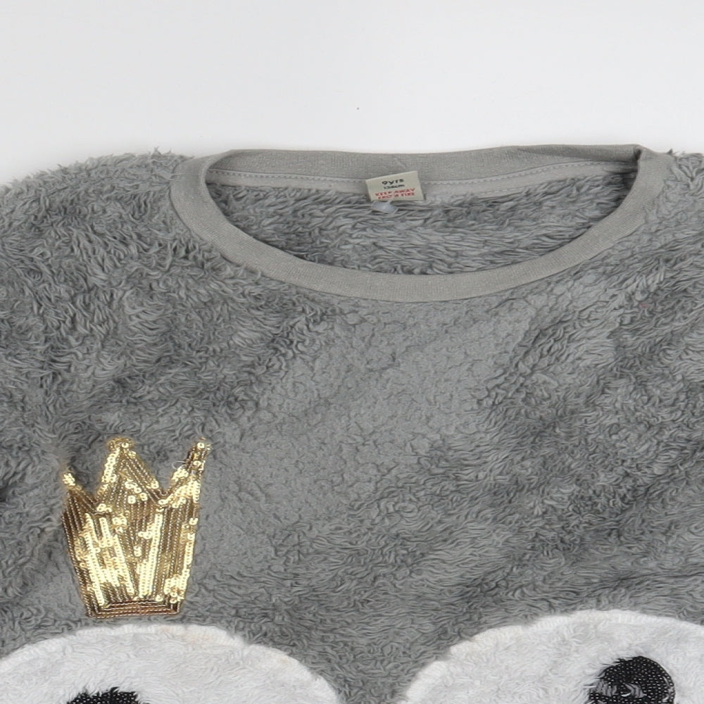 TU Girls Grey   Pullover Jumper Size 9 Years