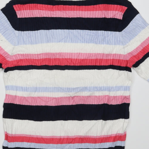 M&S Womens Multicoloured Striped  Pullover Jumper Size 12
