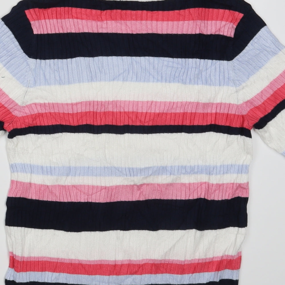 M&S Womens Multicoloured Striped  Pullover Jumper Size 12