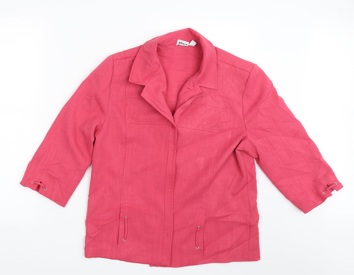 Oscar B Womens Pink Jacket Blazer Size 12