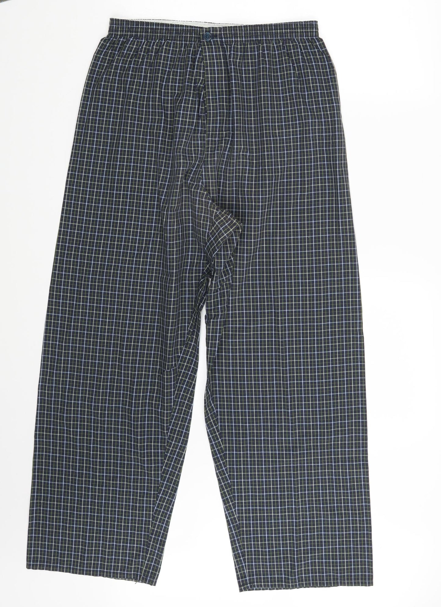 M&S Mens Black Check  Sweatpants Trousers Size 33 in L27 in