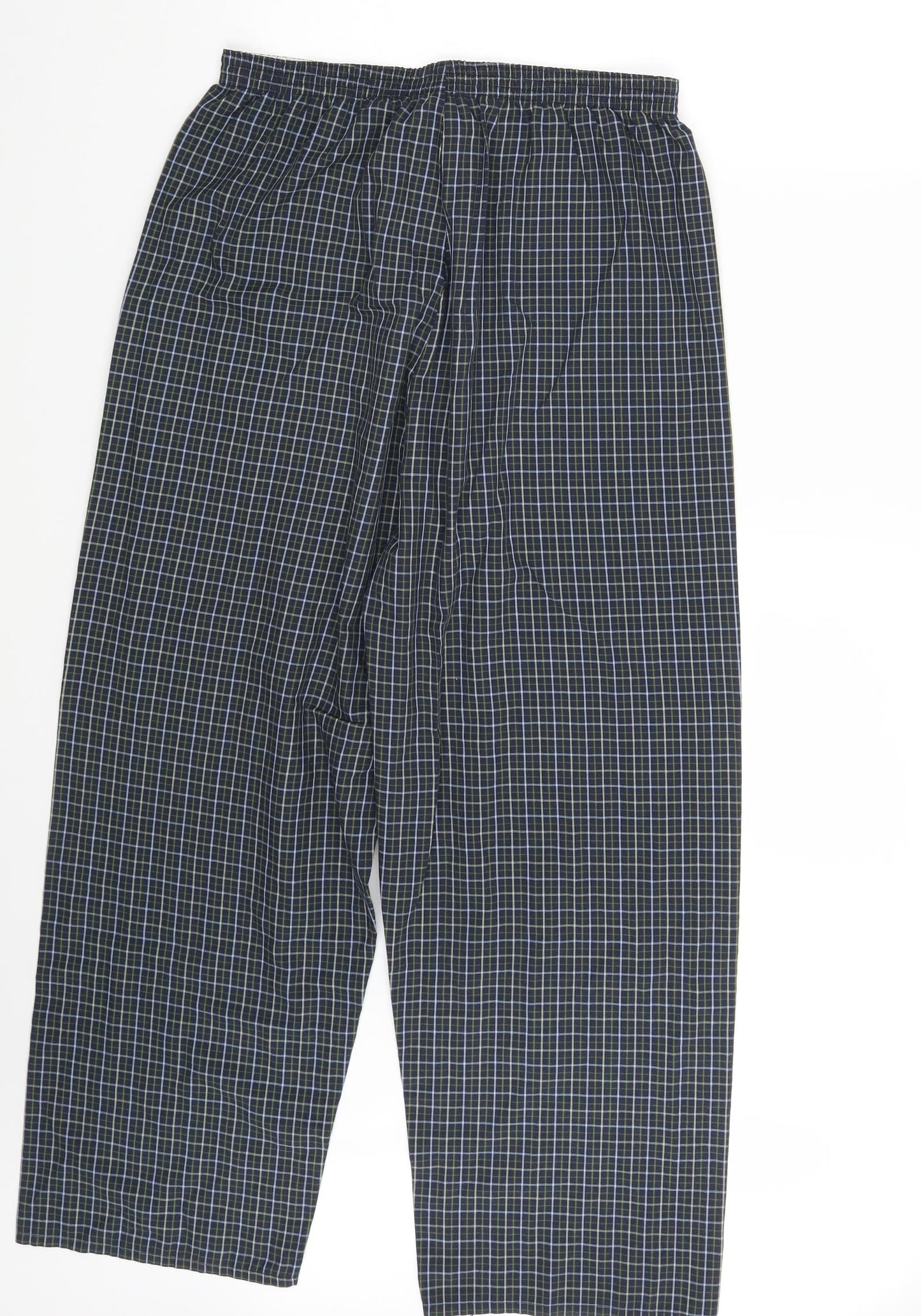 M&S Mens Black Check  Sweatpants Trousers Size 33 in L27 in