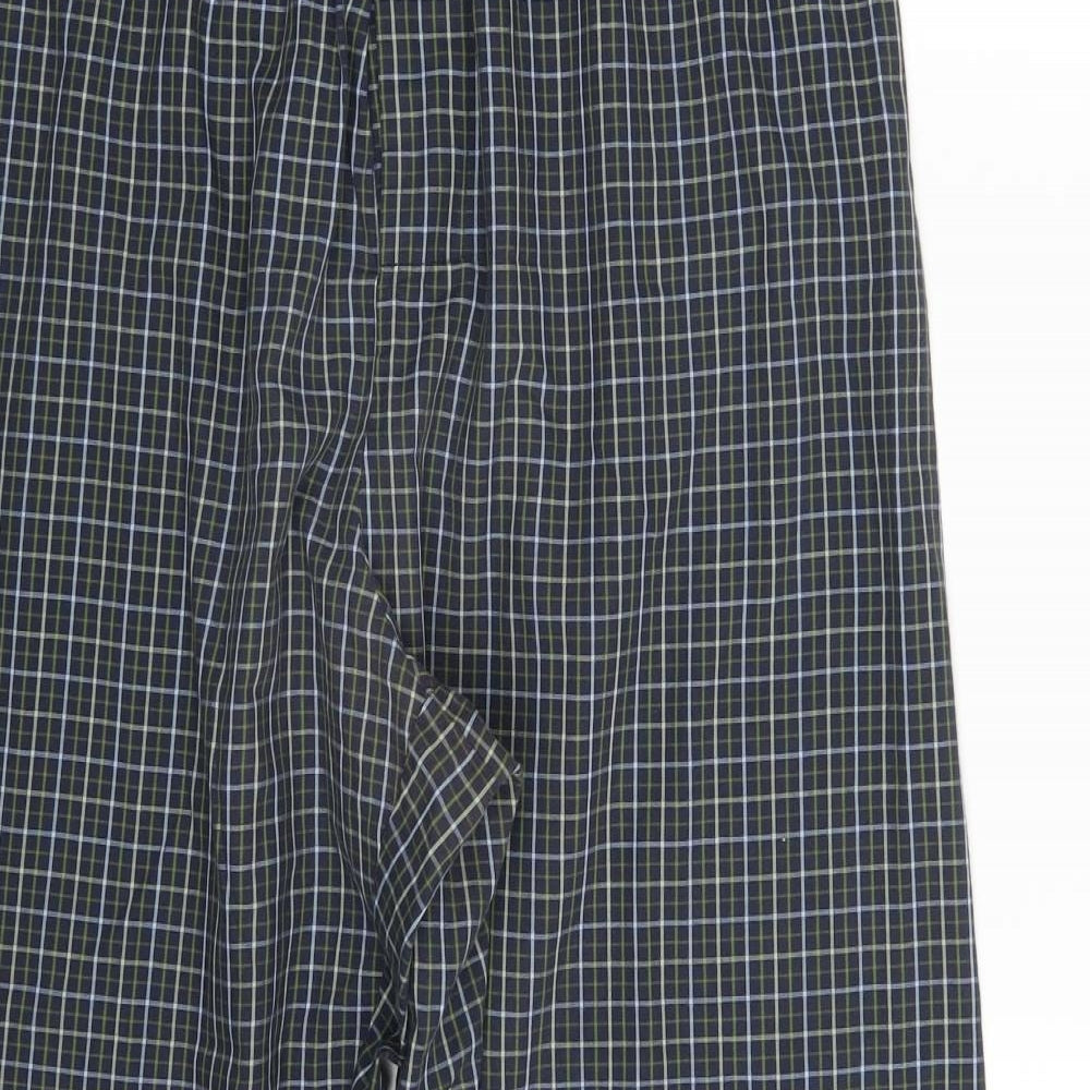 M&S Mens Black Check  Sweatpants Trousers Size 33 in L27 in