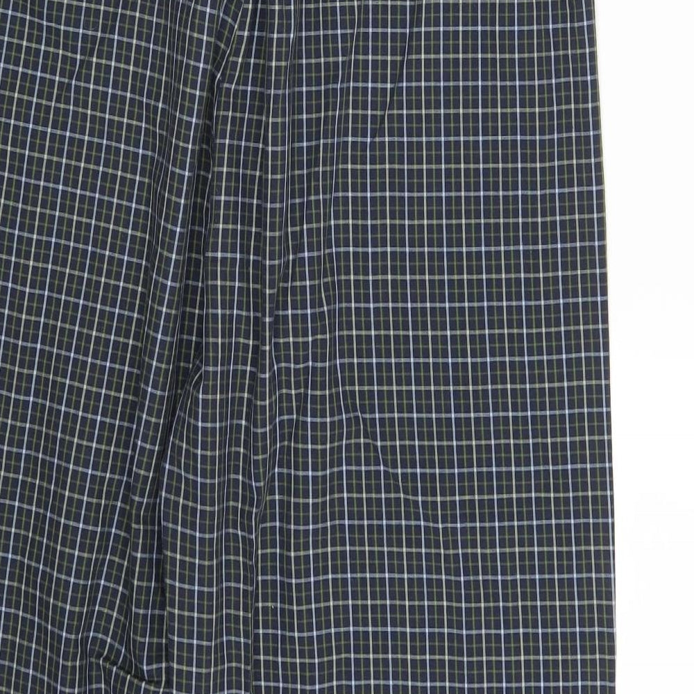 M&S Mens Black Check  Sweatpants Trousers Size 33 in L27 in
