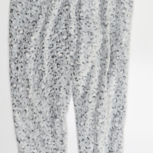 Debenhams Womens White Animal Print  Sweatpants Trousers Size 12 L26 in
