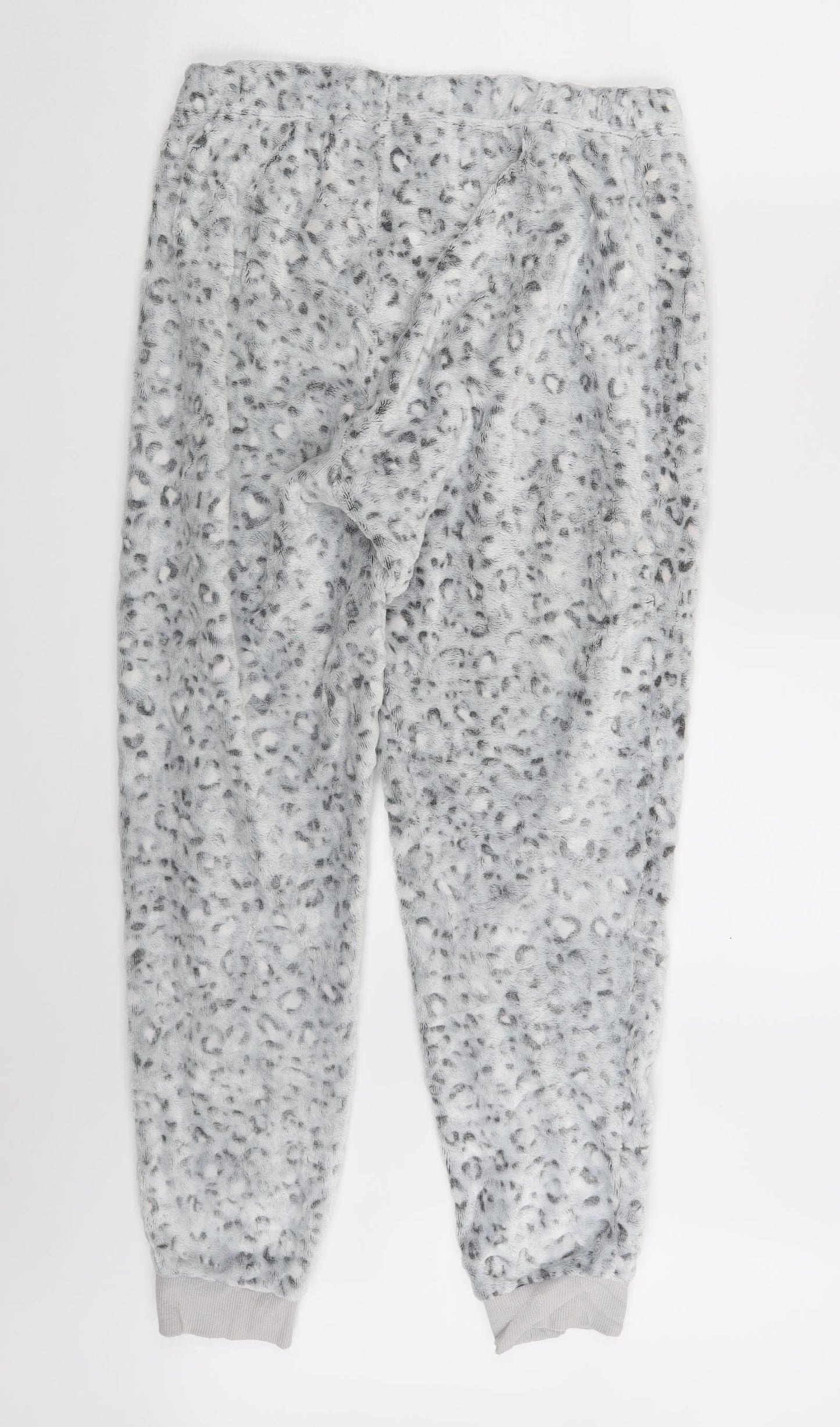 Debenhams Womens White Animal Print  Sweatpants Trousers Size 12 L26 in