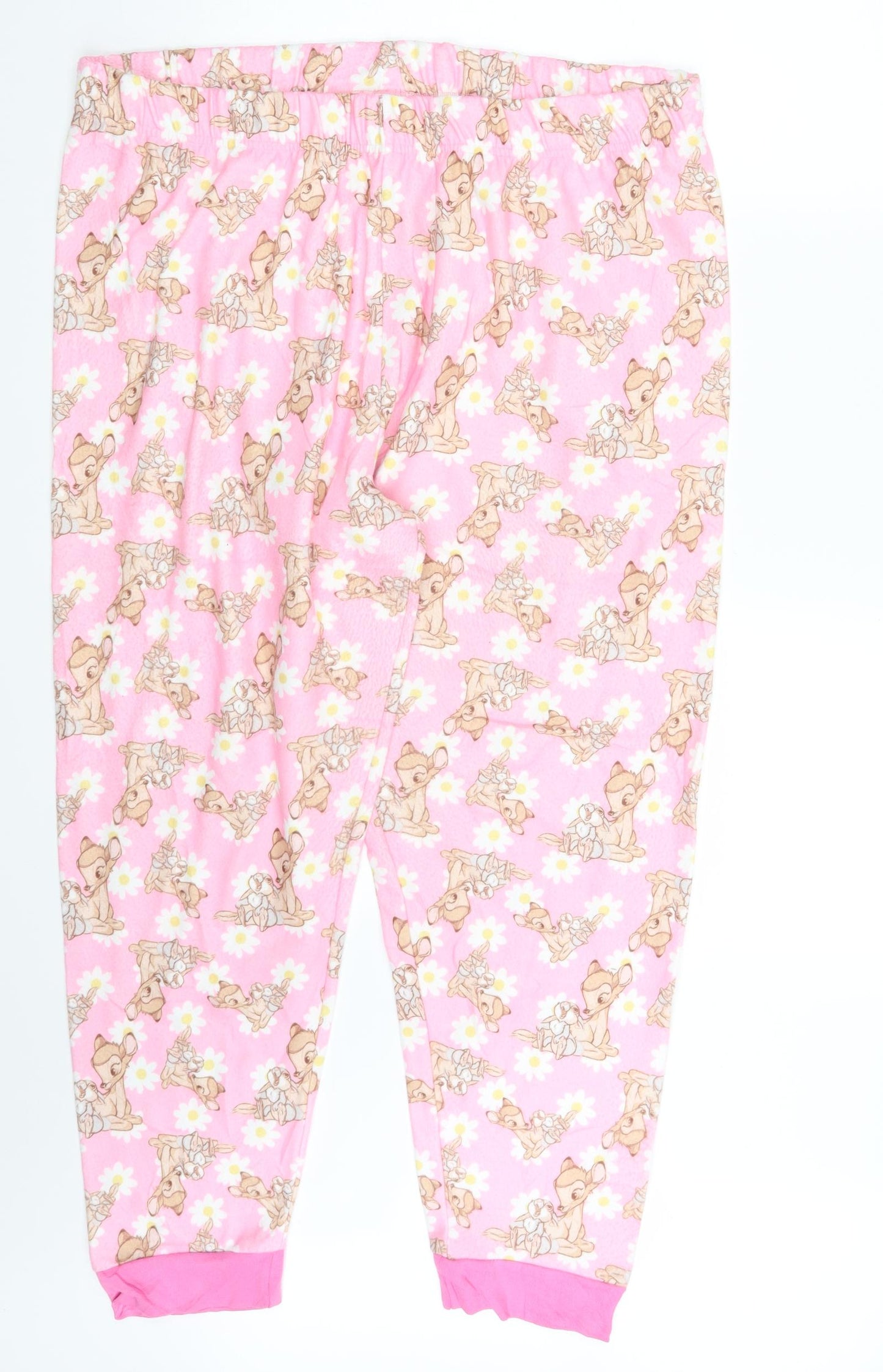 Preworn Womens Pink Animal Print  Sweatpants Trousers One Size L27 in