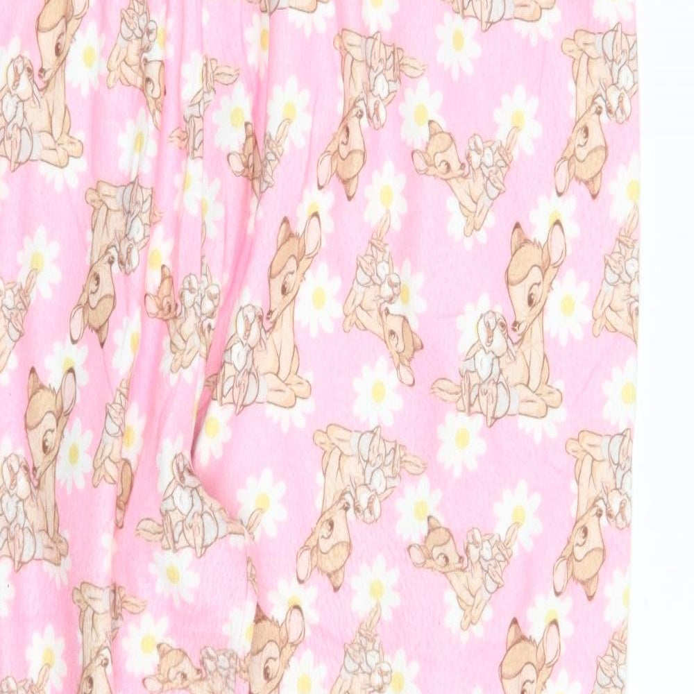 Preworn Womens Pink Animal Print  Sweatpants Trousers One Size L27 in