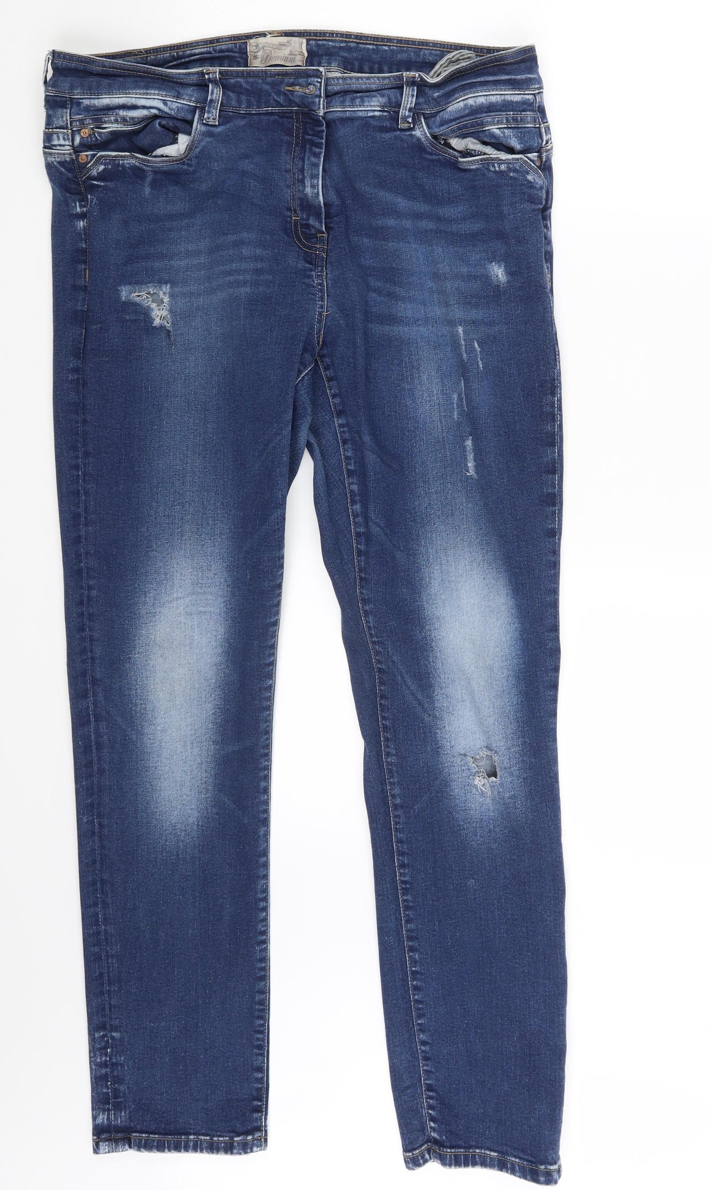 Papaya Womens Blue  Denim Skinny Jeans Size 16 L28 in