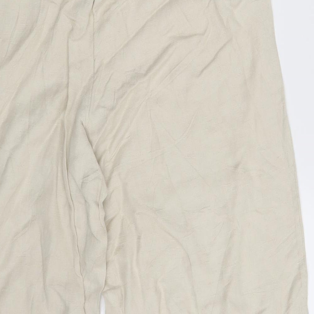 M&S Womens Beige   Sweatpants Trousers Size 14 L25 in