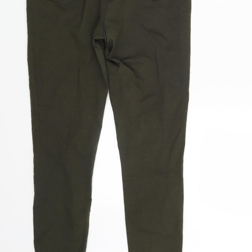 F&F Womens Green  Denim Jegging Leggings Size 12 L30 in