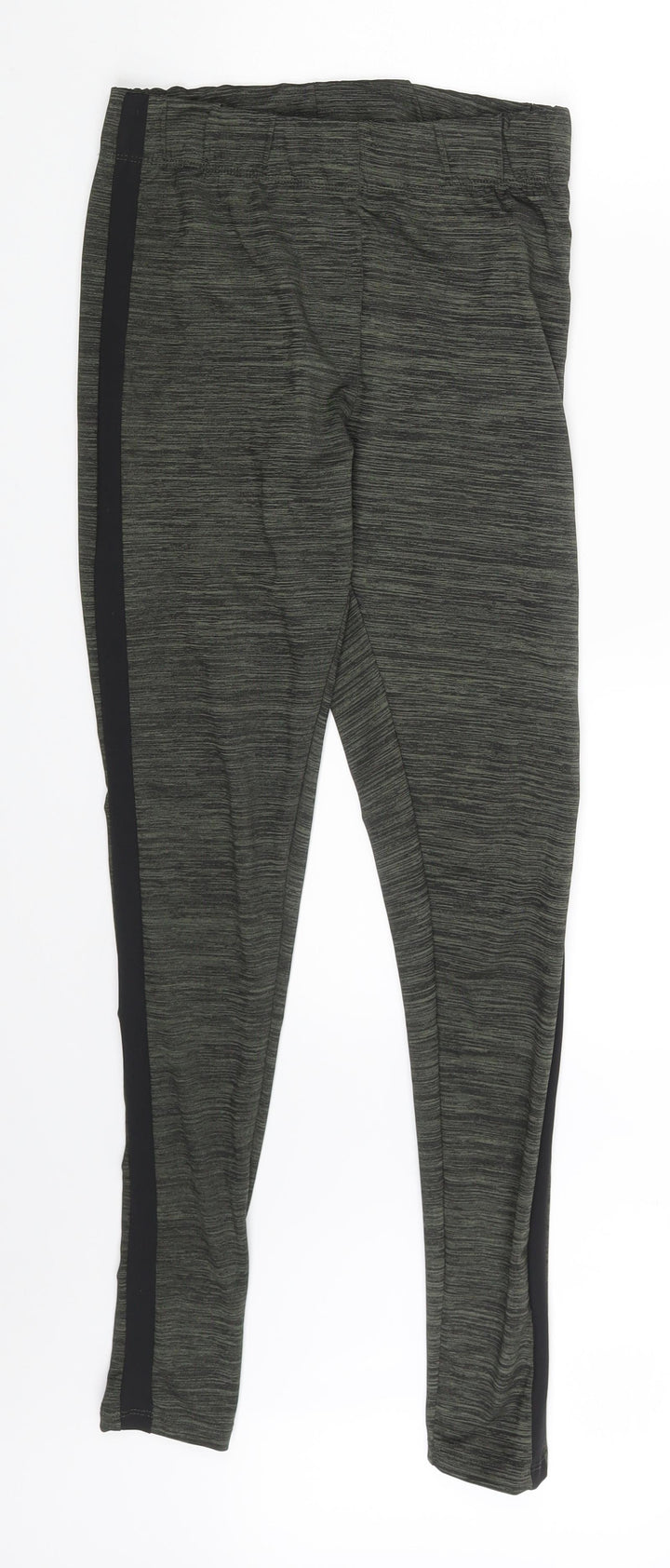 Fashoen Womens Green Striped Jegging Leggings Size 8 L28 in
