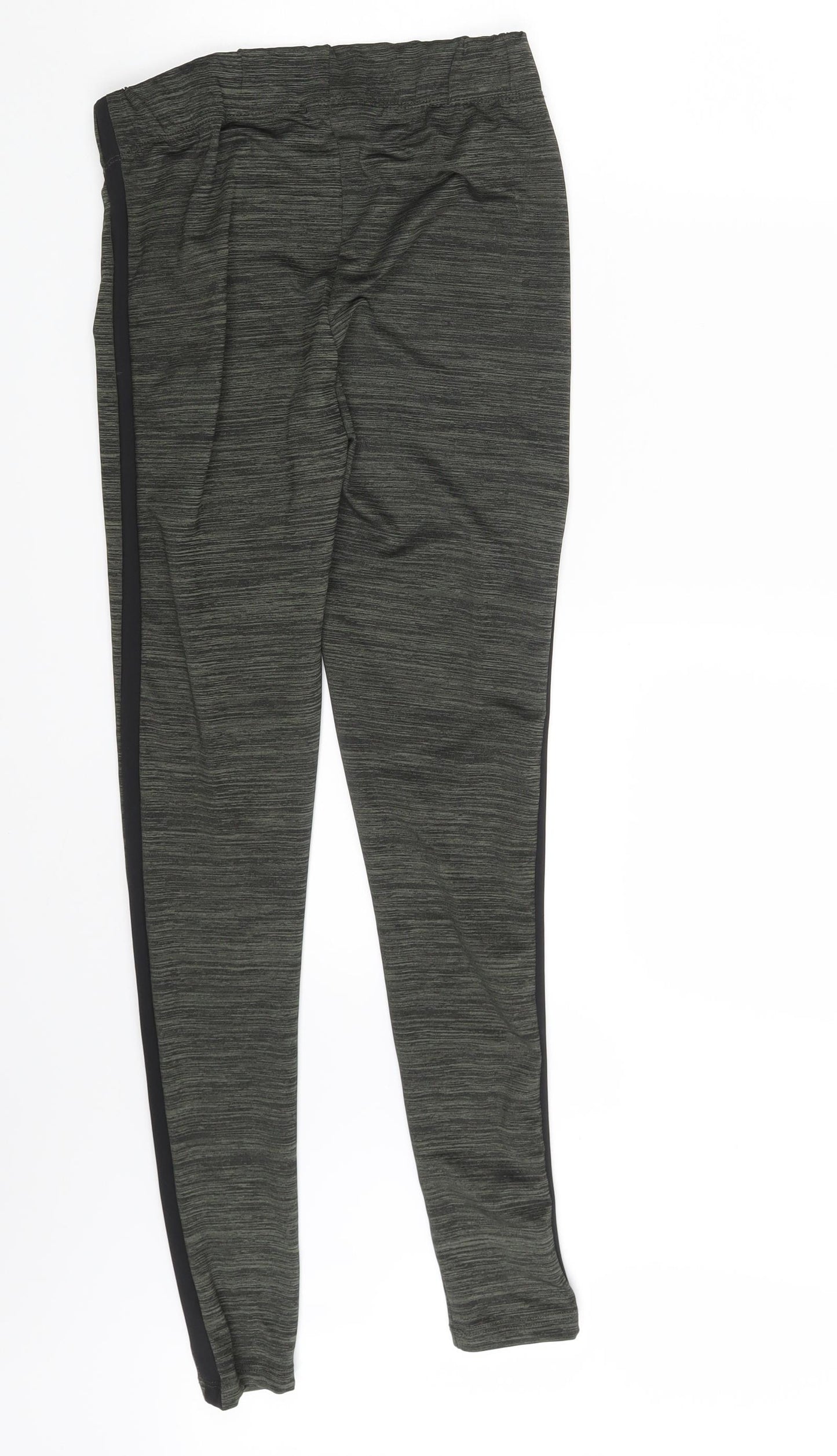Fashoen Womens Green Striped  Jegging Leggings Size 8 L28 in