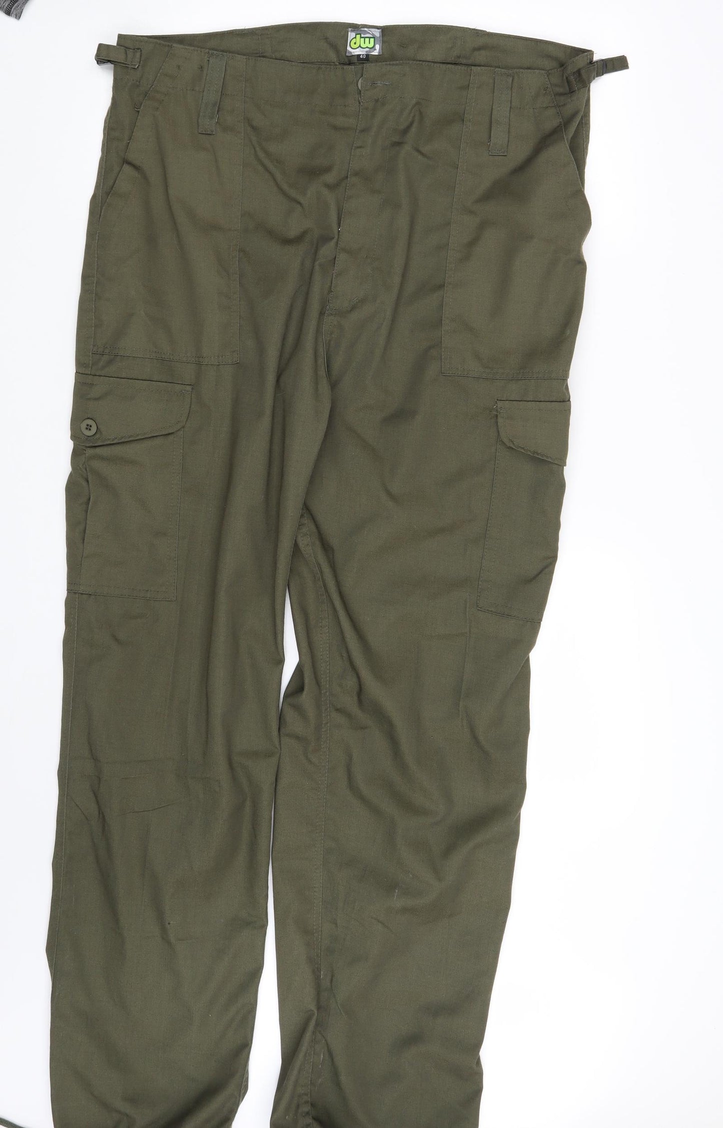DW Mens Green   Cargo Trousers Size 40 in L32 in