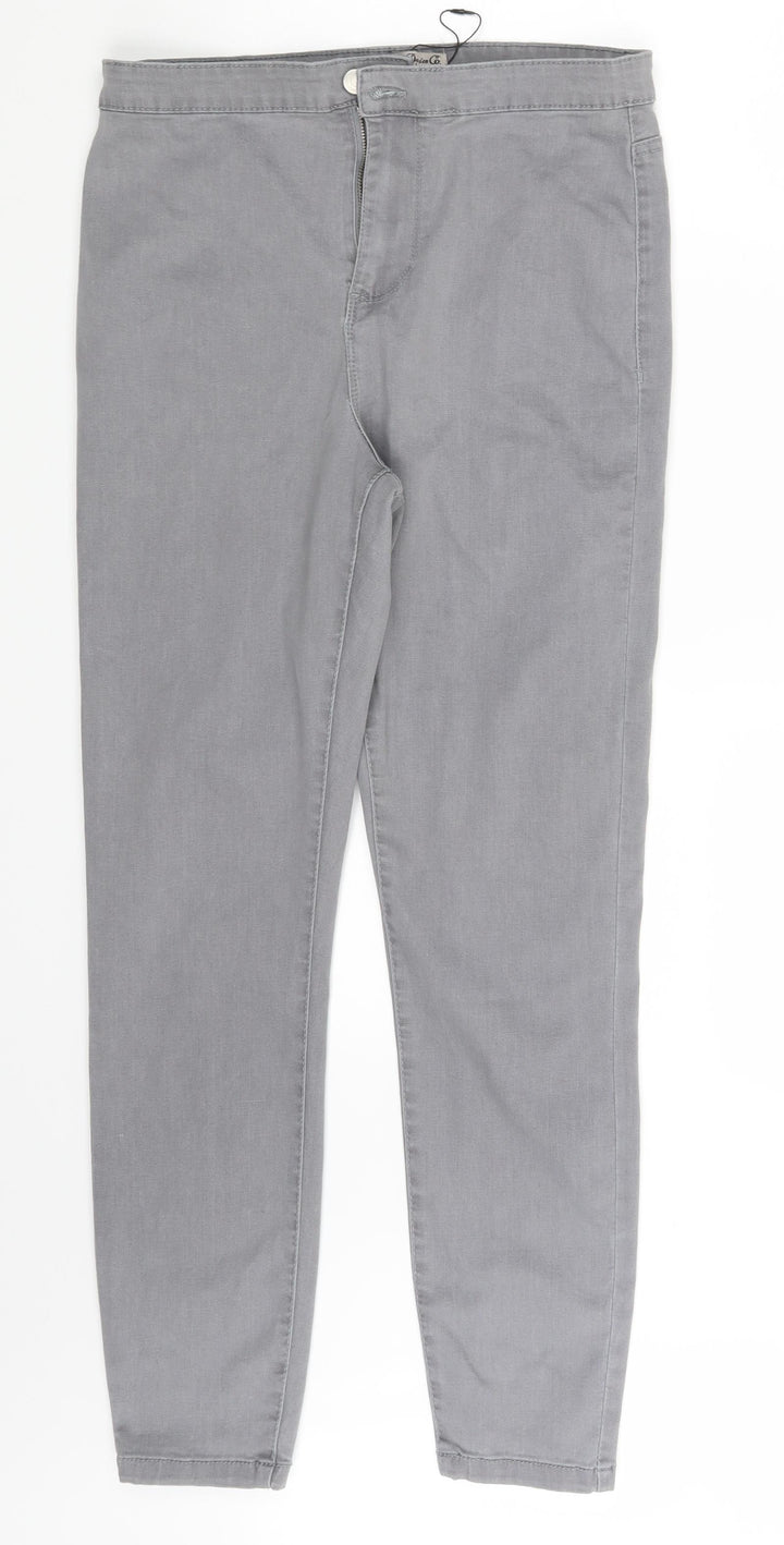 Denim & Co. Womens Grey Denim Jegging Leggings Size 14 L28 in
