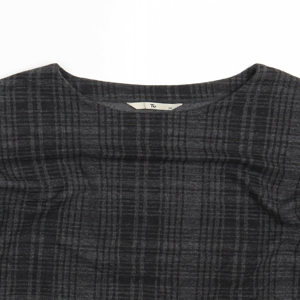 TU Womens Grey Check  Pullover Jumper Size 14