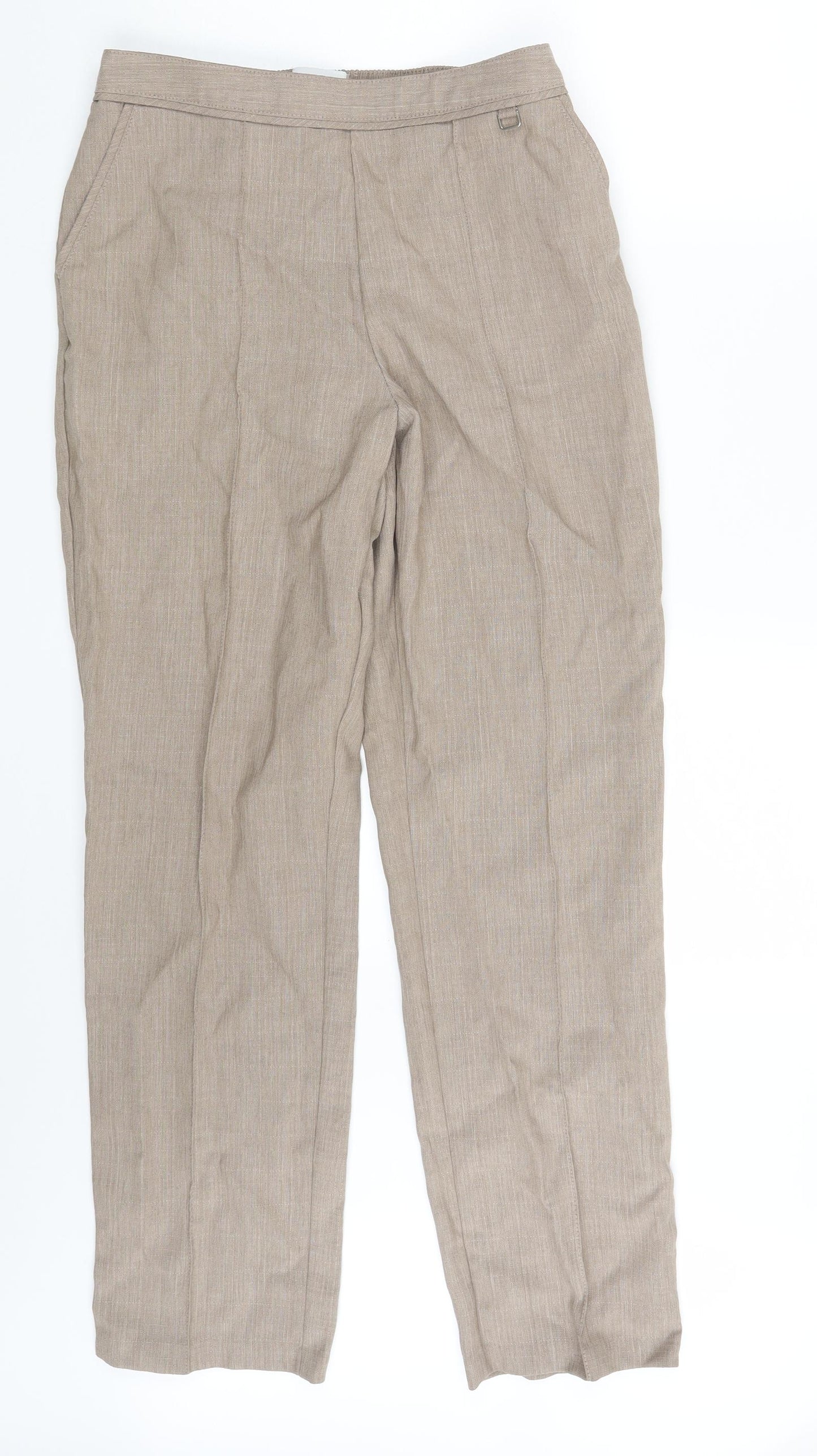 M&S Womens Beige   Chino Trousers Size 10 L29 in