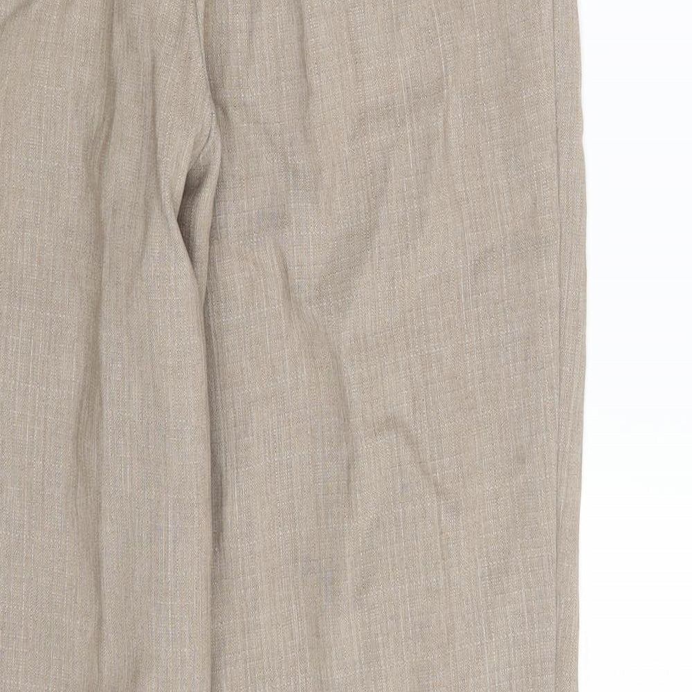 M&S Womens Beige   Chino Trousers Size 10 L29 in