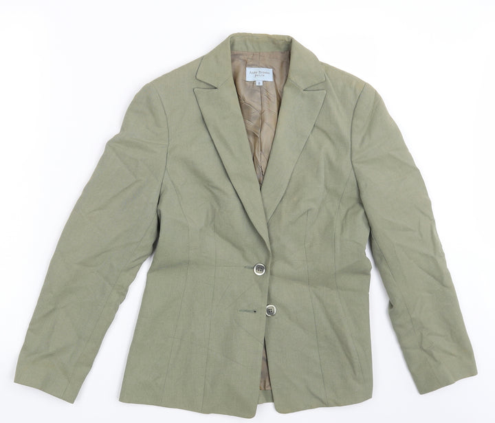 Anne Brooks Womens Green Jacket Blazer Size 8