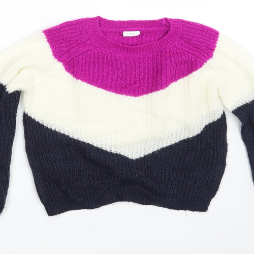 NEXT Girls Multicoloured Striped  Pullover Jumper Size 8 Years
