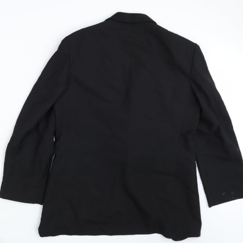 ST MICHAEL Mens Black   Jacket Blazer Size 42