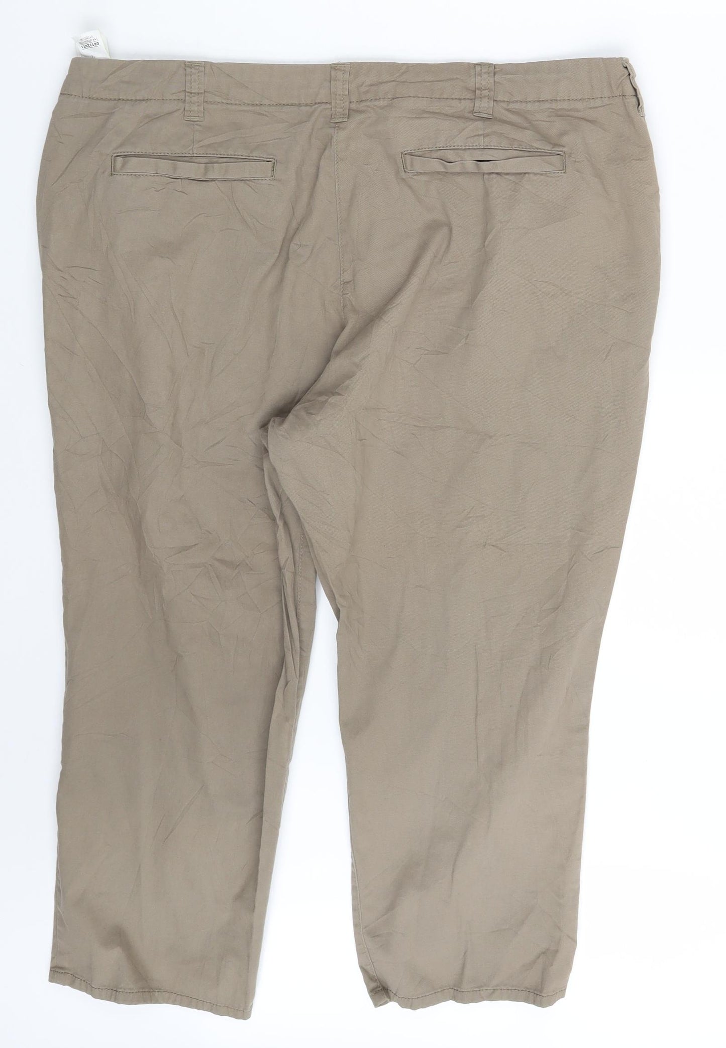 M&S Womens Beige   Capri Trousers Size 18 L22 in