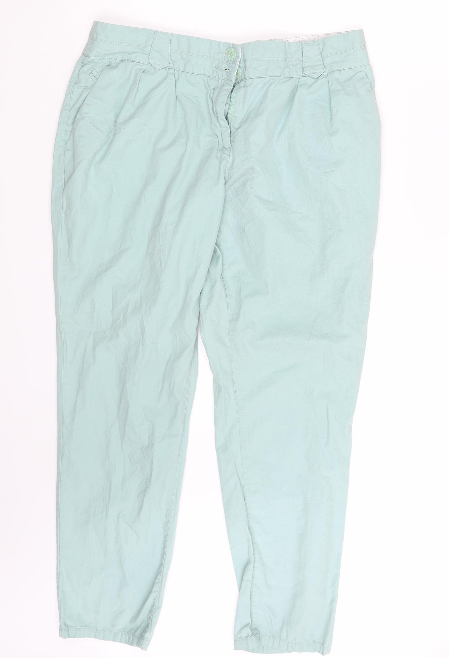 NEXT Womens Green   Chino Trousers Size 16 L27 in