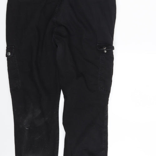 Select Womens Black  Denim Carrot Trousers Size 16 L28 in