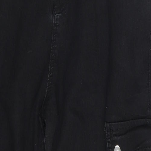 Select Womens Black  Denim Carrot Trousers Size 16 L28 in
