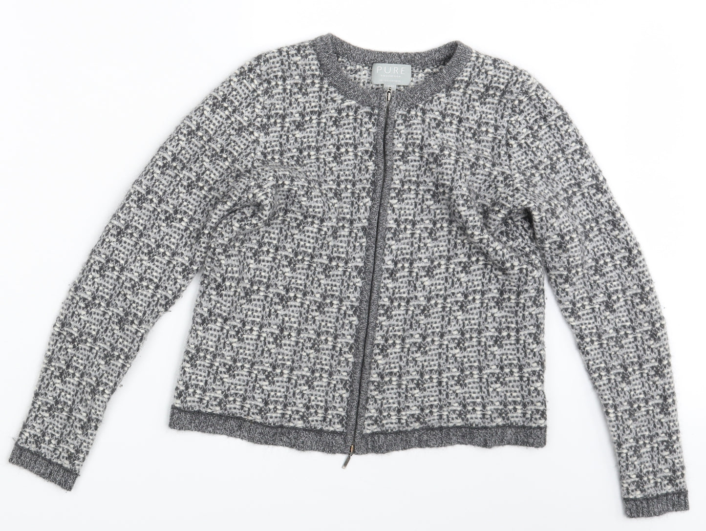 PURE Collection Womens Grey   Cardigan Jumper Size 10
