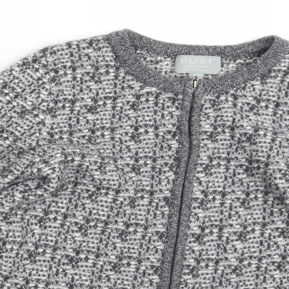 PURE Collection Womens Grey   Cardigan Jumper Size 10