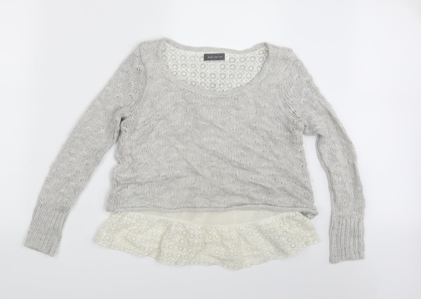 Mini Velvet   Womens Grey   Pullover Jumper Size 8