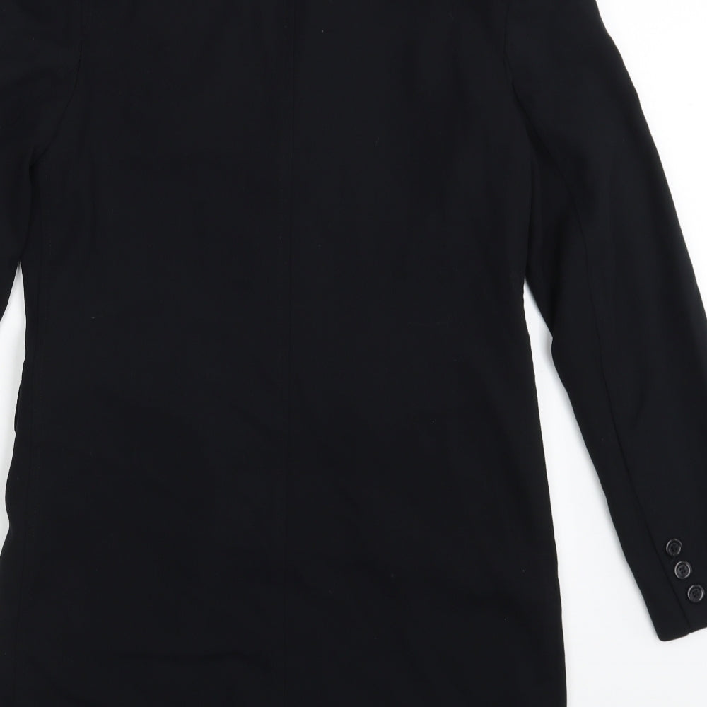 H&M Womens Black   Overcoat Coat Size 6
