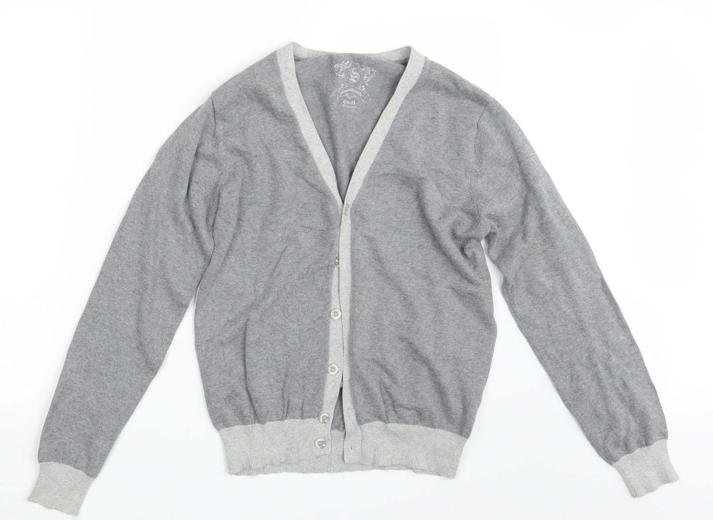 Cedar Wood State Mens Grey   Cardigan Jumper Size S