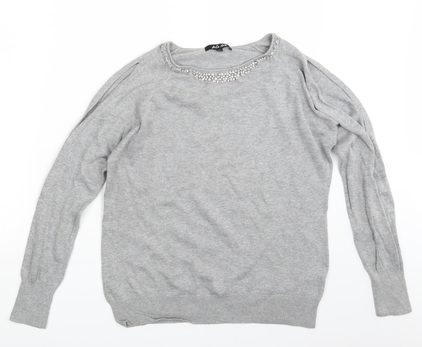 Bella Vere Womens Grey   Pullover Jumper Size 16