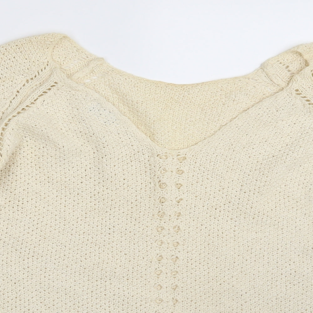 NEXT Womens Ivory Striped  Pullover Jumper Size 14