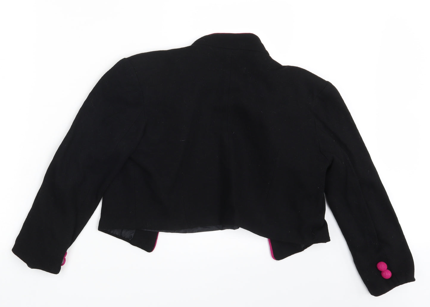 Envoy Womens Black Floral  Jacket Blazer One Size