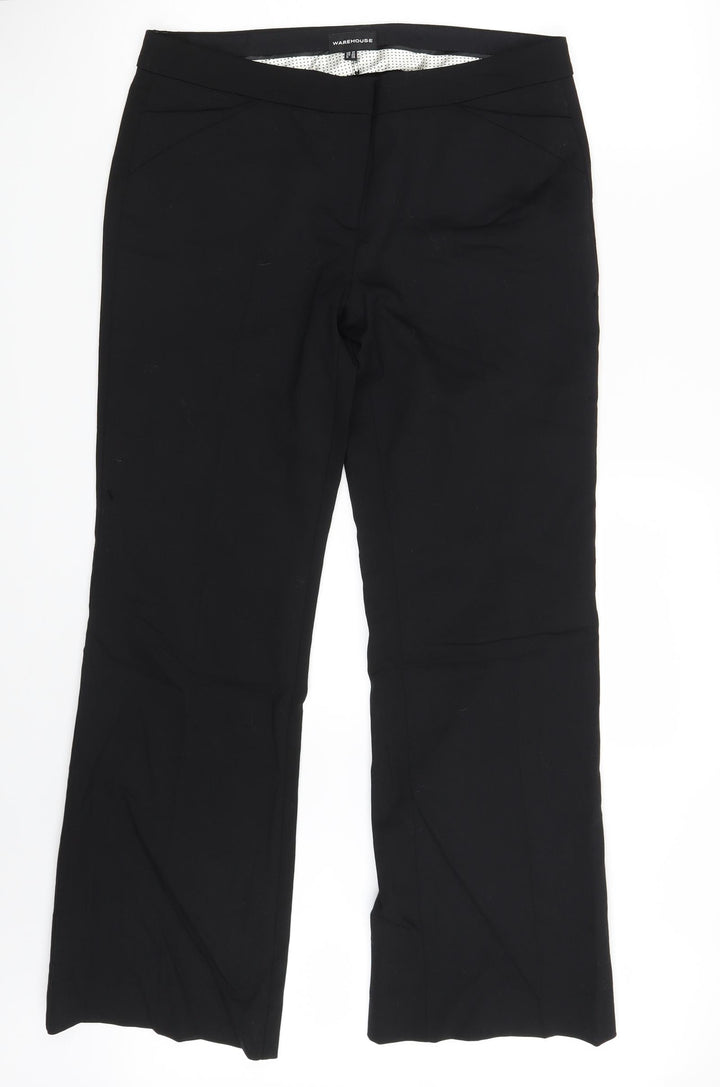 Warehouse Womens Black Dress Pants Trousers Size 12 L29 in