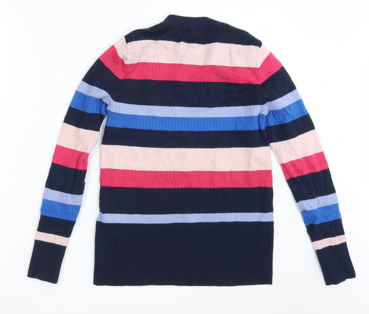M&S Womens Multicoloured Striped  Pullover Jumper Size 12