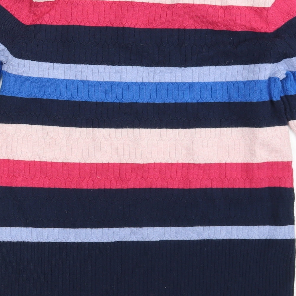 M&S Womens Multicoloured Striped  Pullover Jumper Size 12