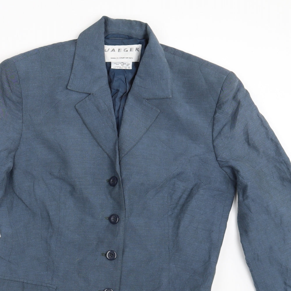Jaeger Womens Blue   Jacket Blazer One Size