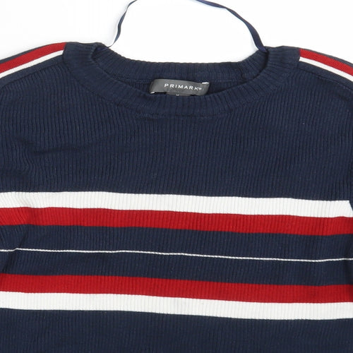 Primark Womens Blue Striped  Pullover Jumper Size 12