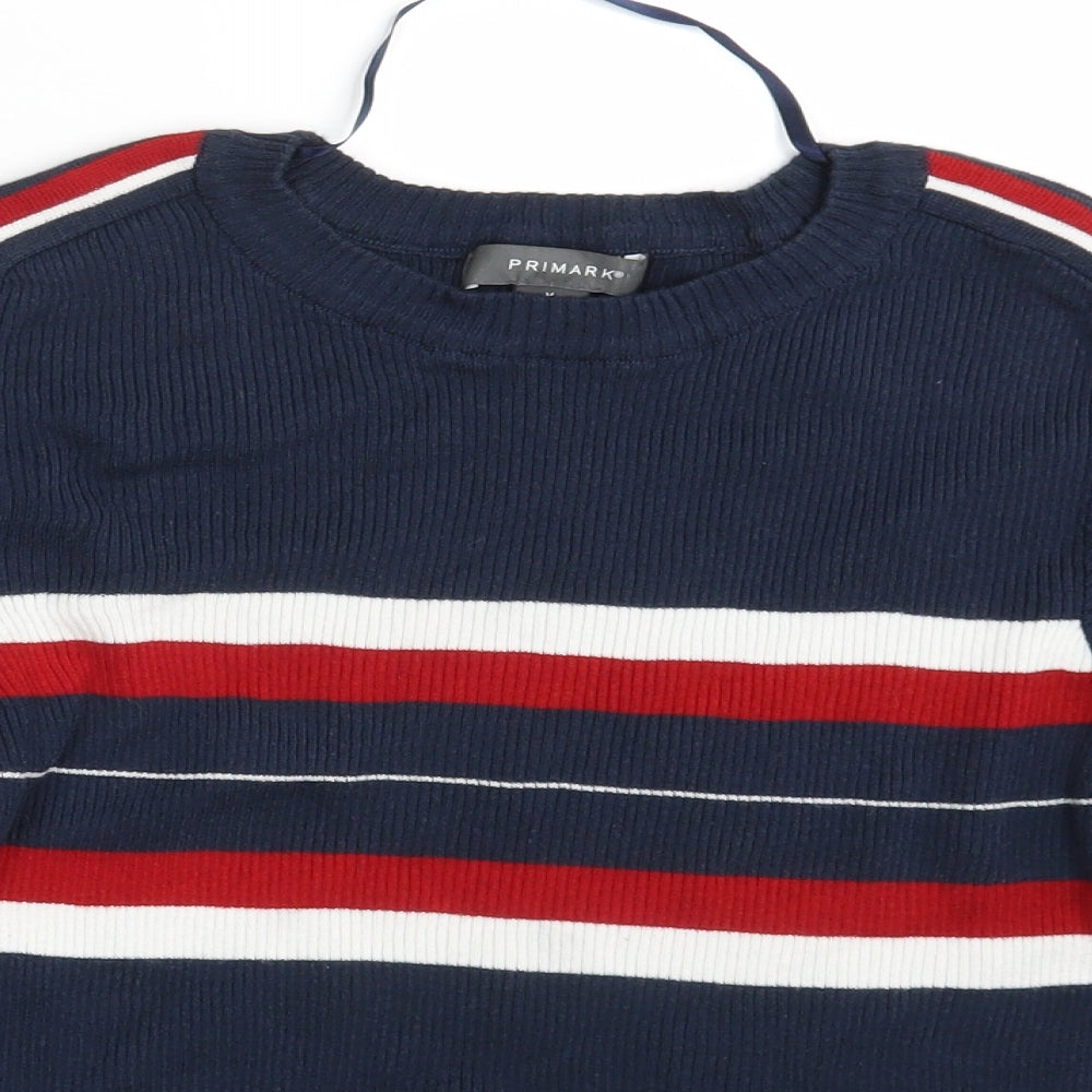 Primark Womens Blue Striped  Pullover Jumper Size 12