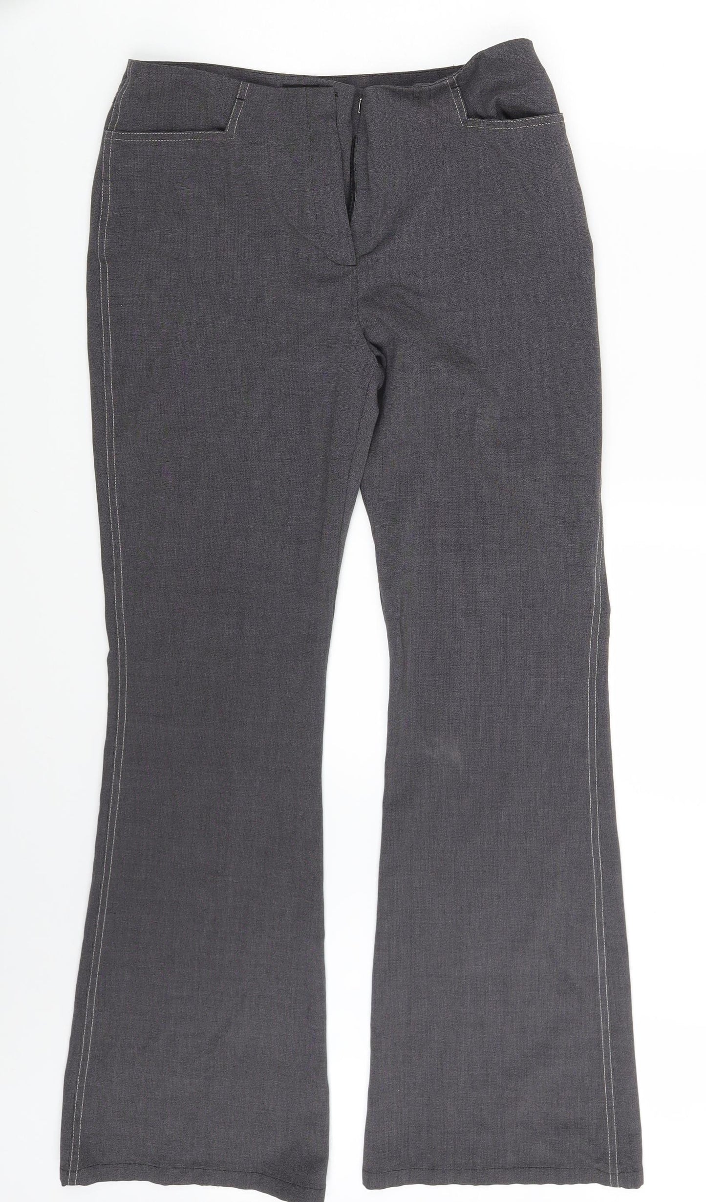 Coercion Womens Grey   Dress Pants Trousers Size 12 L30 in