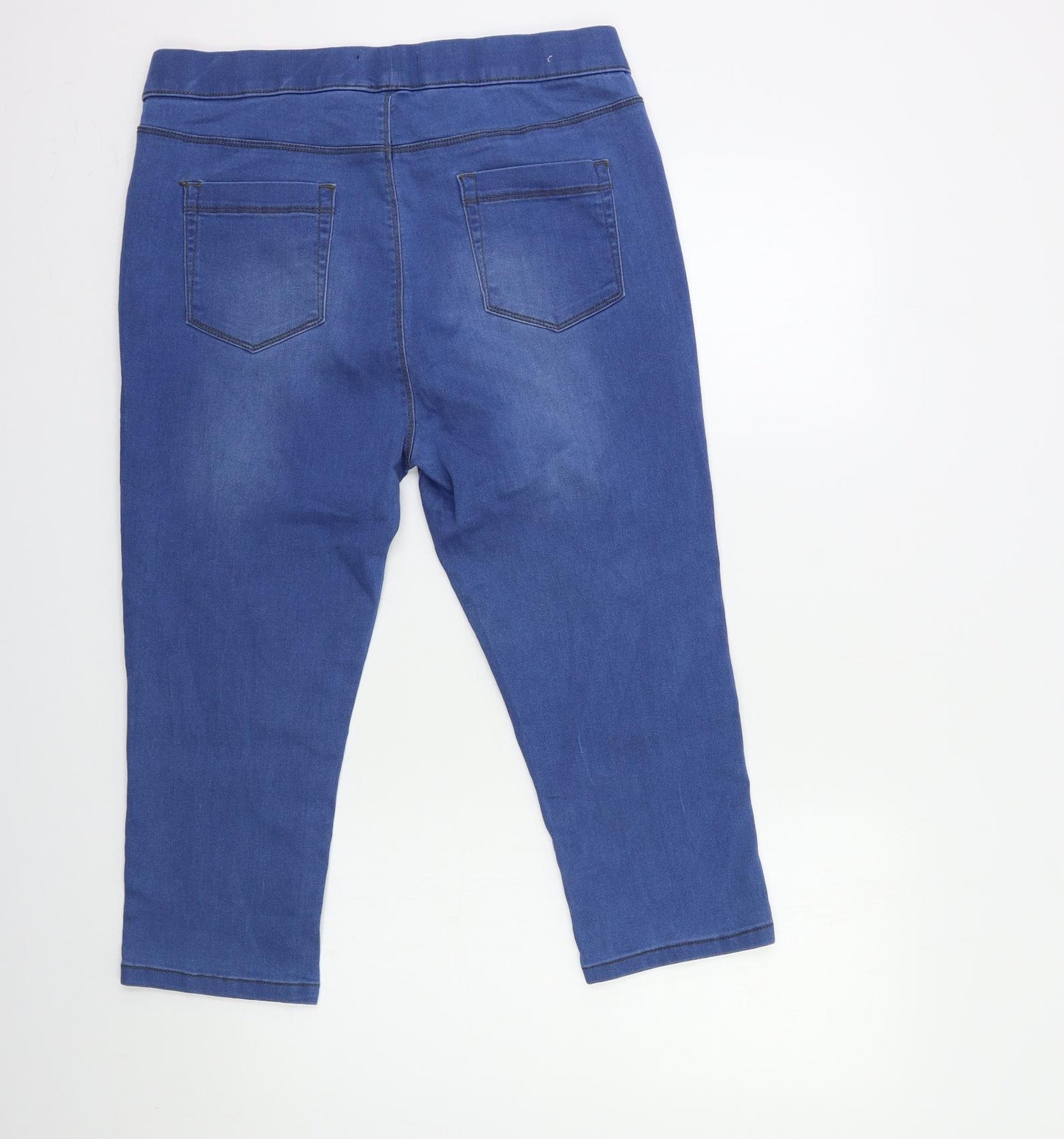 Peacocks Womens Blue  Denim Cropped Jeans Size 16 L20 in